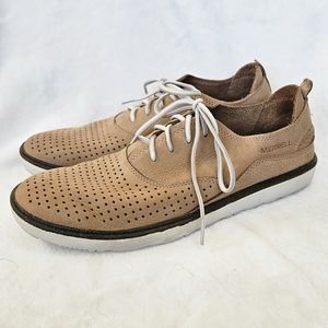 Womens Merrell Around Town Lace Air Oxford Sneakers Tan Brown size 10